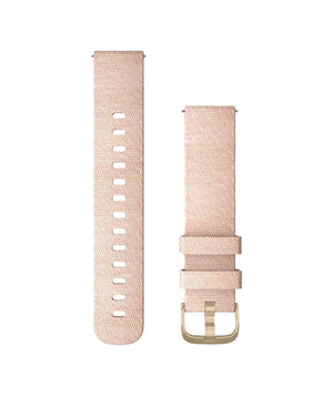 Quick Release remme (18 mm), Blush Pink silikone , sølv hardware 3