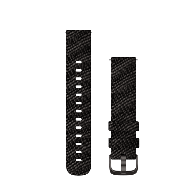 Quick Release remme (20 mm), Black Pepper vævet nylon, Slate hardware 1