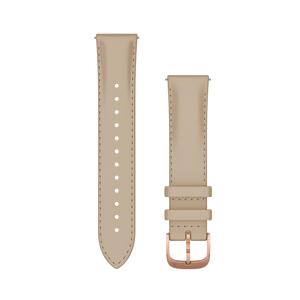 Quick Release remme (20 mm), Lys sand italiensk læder, 18K rosaguld PVD hardware 1