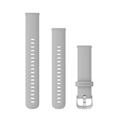 Quick Release remme (18 mm), Mist Grey, sølv hardware 1