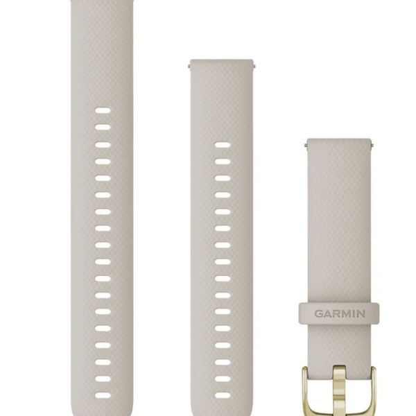 Quick Release remme (20 mm), Hvid, lys guld hardware 1
