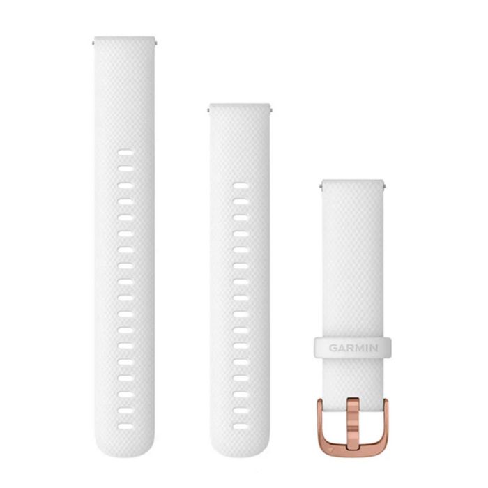 Quick Release remme (18 mm), Hvid, rosaguld hardware 1