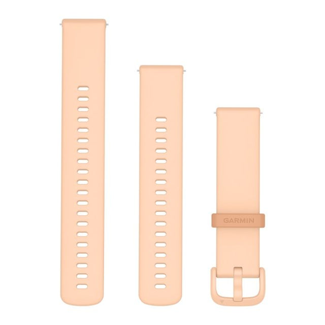 Quick Release remme (18 mm), Blush Pink silikone , sølv hardware 1