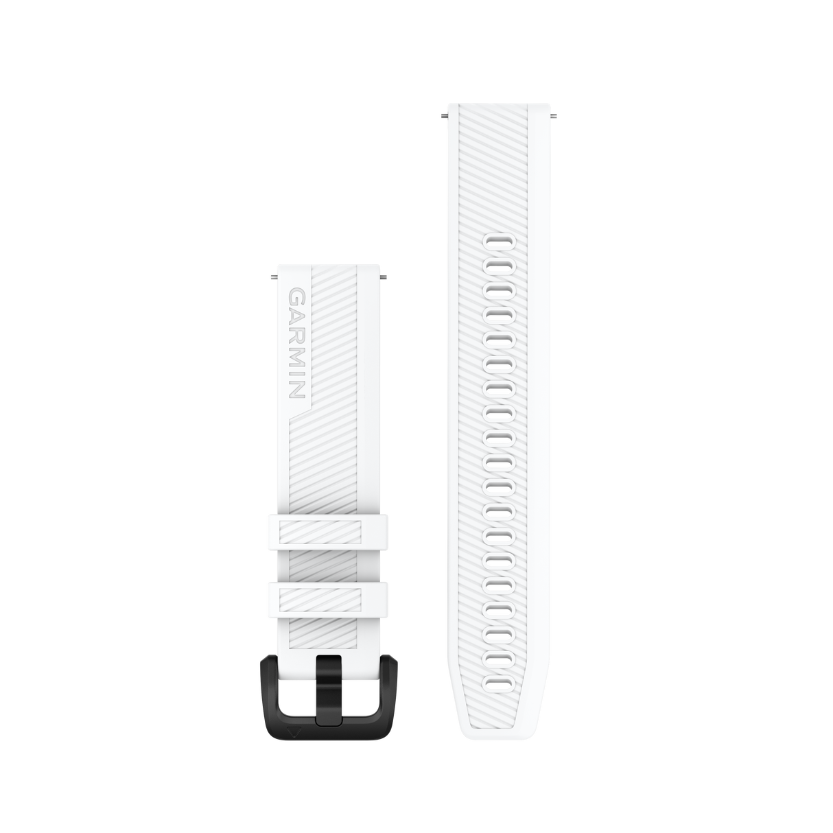 Quick Release remme (20 mm), Hvid silikonerem, rustfrit stål hardware 3