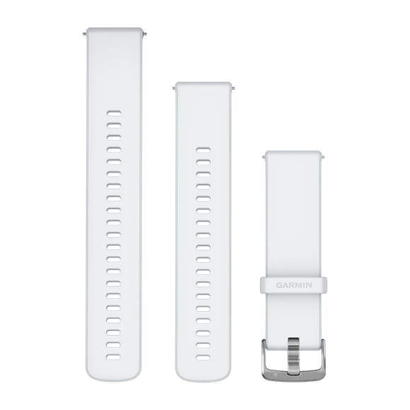 Quick Release remme (22 mm), Gennemskinnelig Whitestone/Turkis med sølv hardware 3