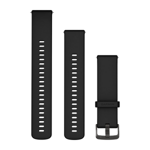 Quick Release-remme (22 mm), Sort med Slate Grey hardware 1