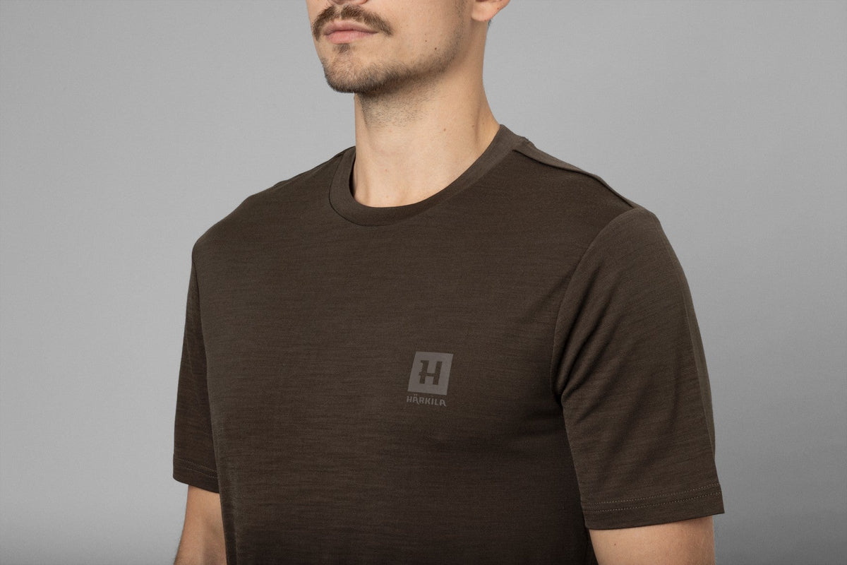 Base All Season Kurzarm-T-Shirt Shadow brown - Härkila