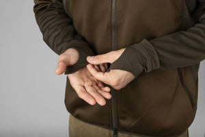 Skandinavische Fleecejacke - Willow green/Deep brown - Härkila
