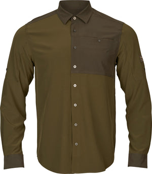 Logmar leichtes Langarmshirt Dark olive/Willow green - Härkila