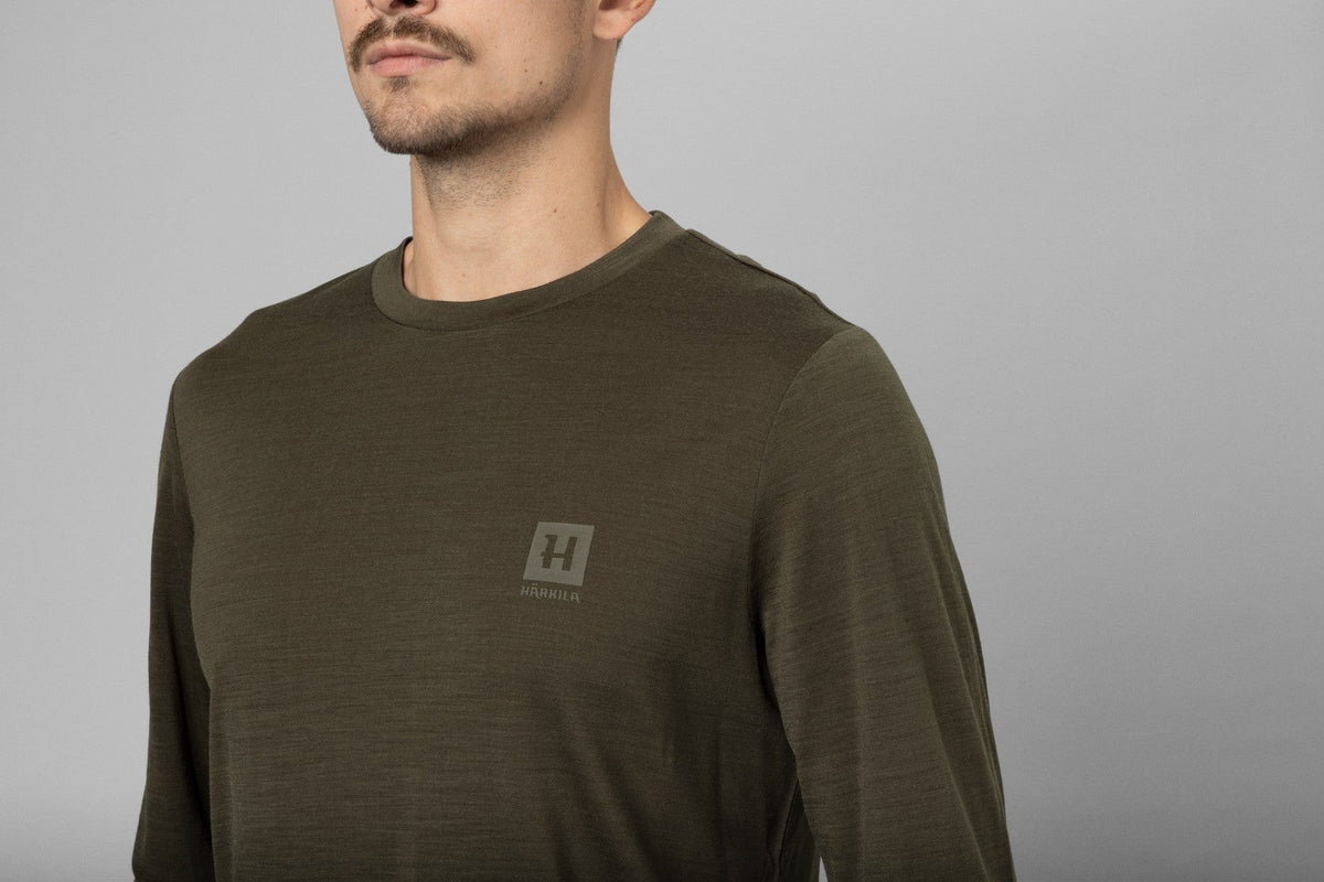 Base-Layer L/S T-Shirt für alle Jahreszeiten Willow green - Härkila