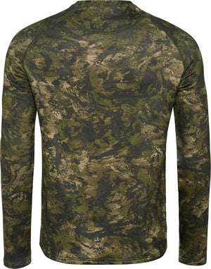 Aktives Camouflage-Langarm-T-Shirt InVis Grün - Seeland