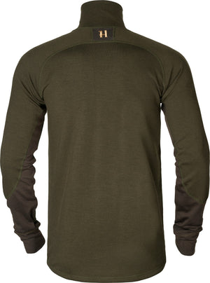 Base Warm Zip-Neck Unterhemd Willow green/Shadow brown - Härkila