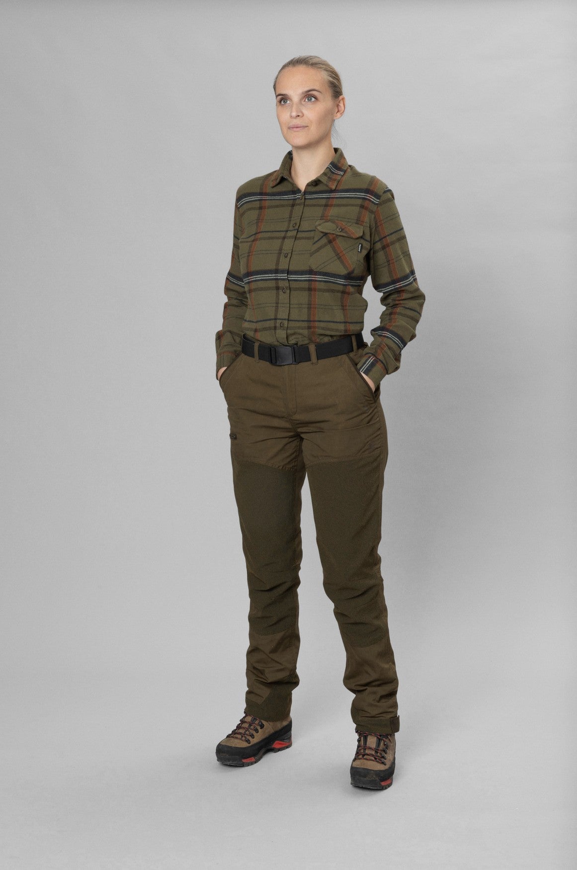 Skye Flanellhemd für Damen Grape Leaf/Terracotta Check - Seeland