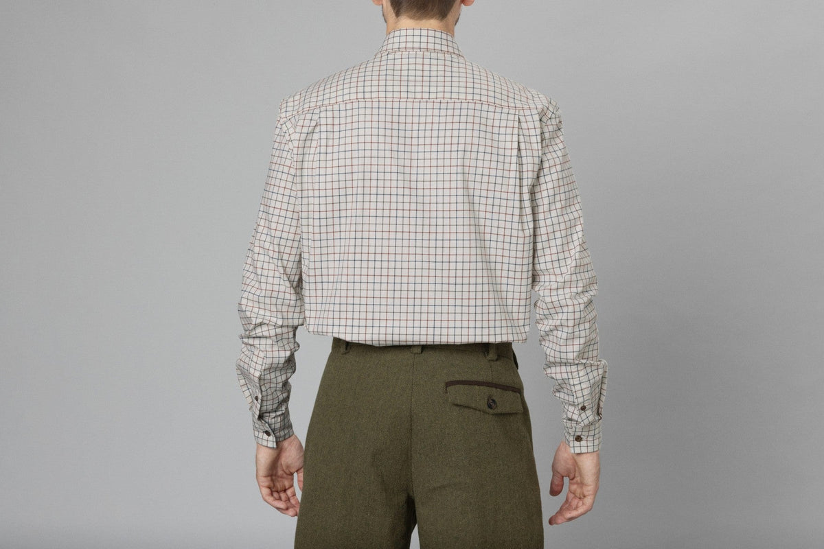 Oxford Shooting Hemd - Grape Leaf/Terracotta Check - Seeland