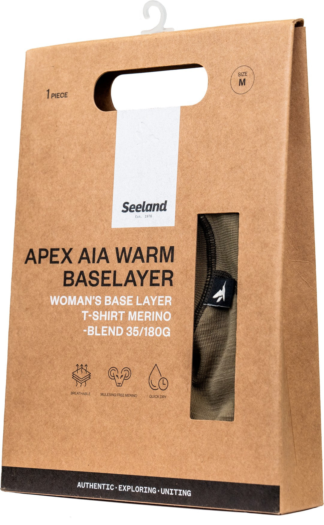Apex Aia Merino-T-Shirt Covert Green - Seeland