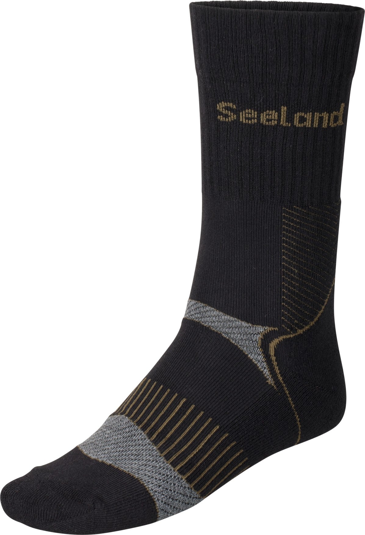 Field Coolmax-Socken - 2er-Pack Schwarz/Dunkelgrau - Seeland