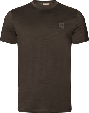 Base All Season Kurzarm-T-Shirt Shadow brown - Härkila