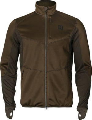 Skandinavische Fleecejacke - Willow green/Deep brown - Härkila