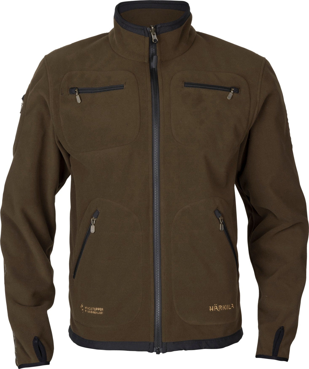 Kamko Fleecejacke - Grün/Bordeaux - Härkila