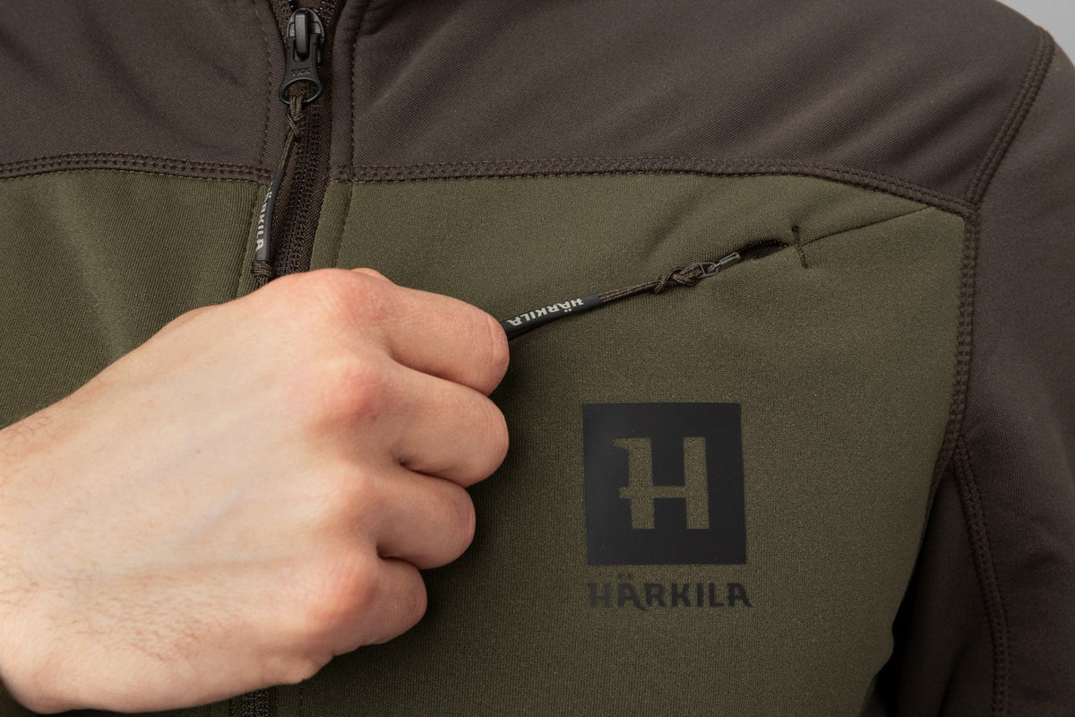 Olaf Fleecejacke - Willow green/Shadow grey - Härkila