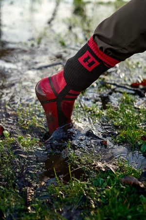 Wasserdichte Socken Rot/Schwarz - Härkila