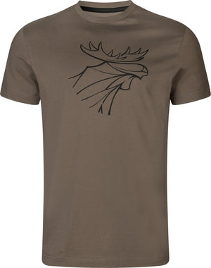 Grafik-T-Shirt 2er-Pack - Brown granite/Phantom - Härkila