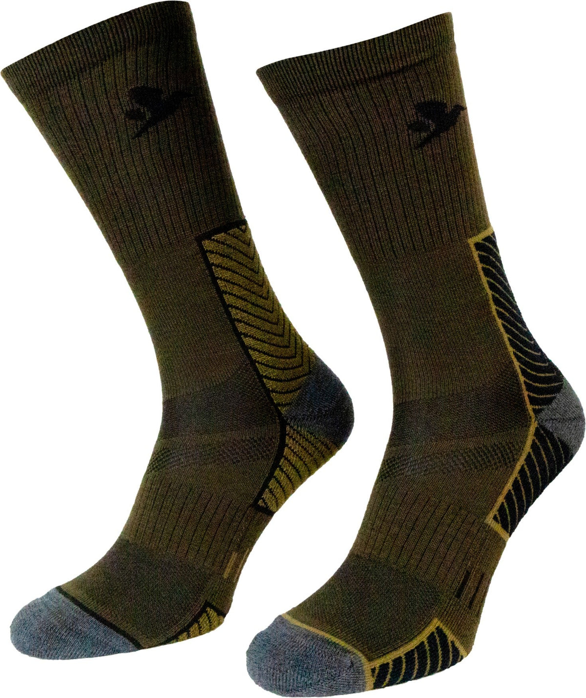 Field Merino-Socken - 2Pack Pine Green/Military Olive - Seeland