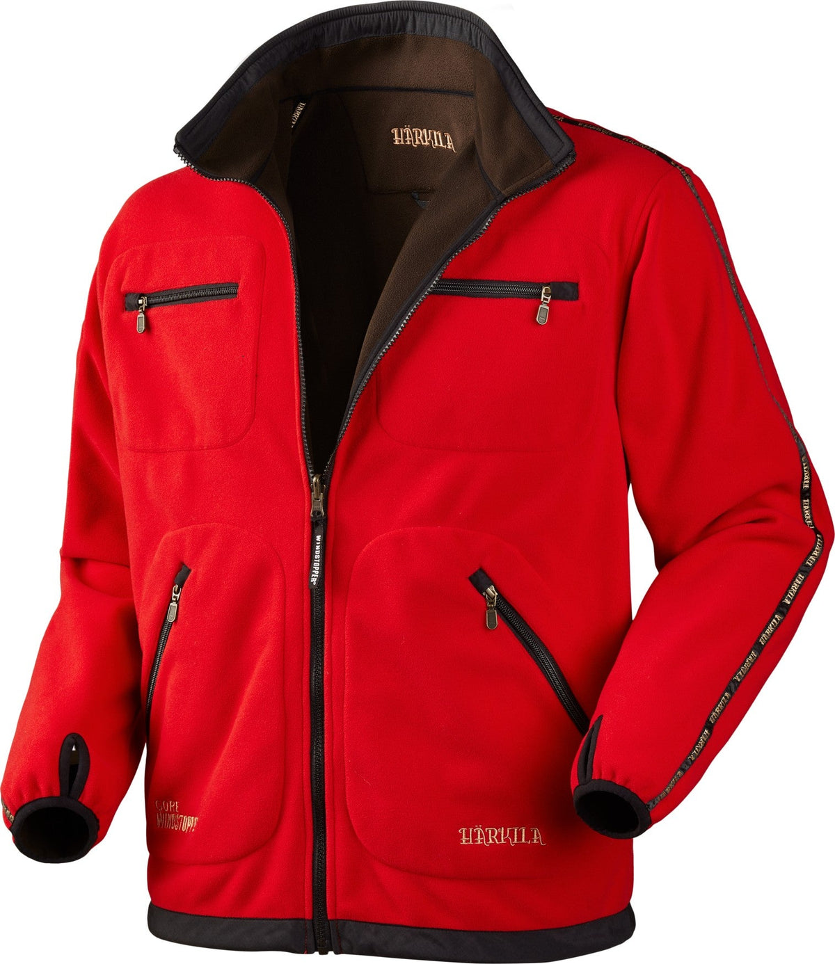 Kamko Fleecejacke Braun/Rot - Härkila