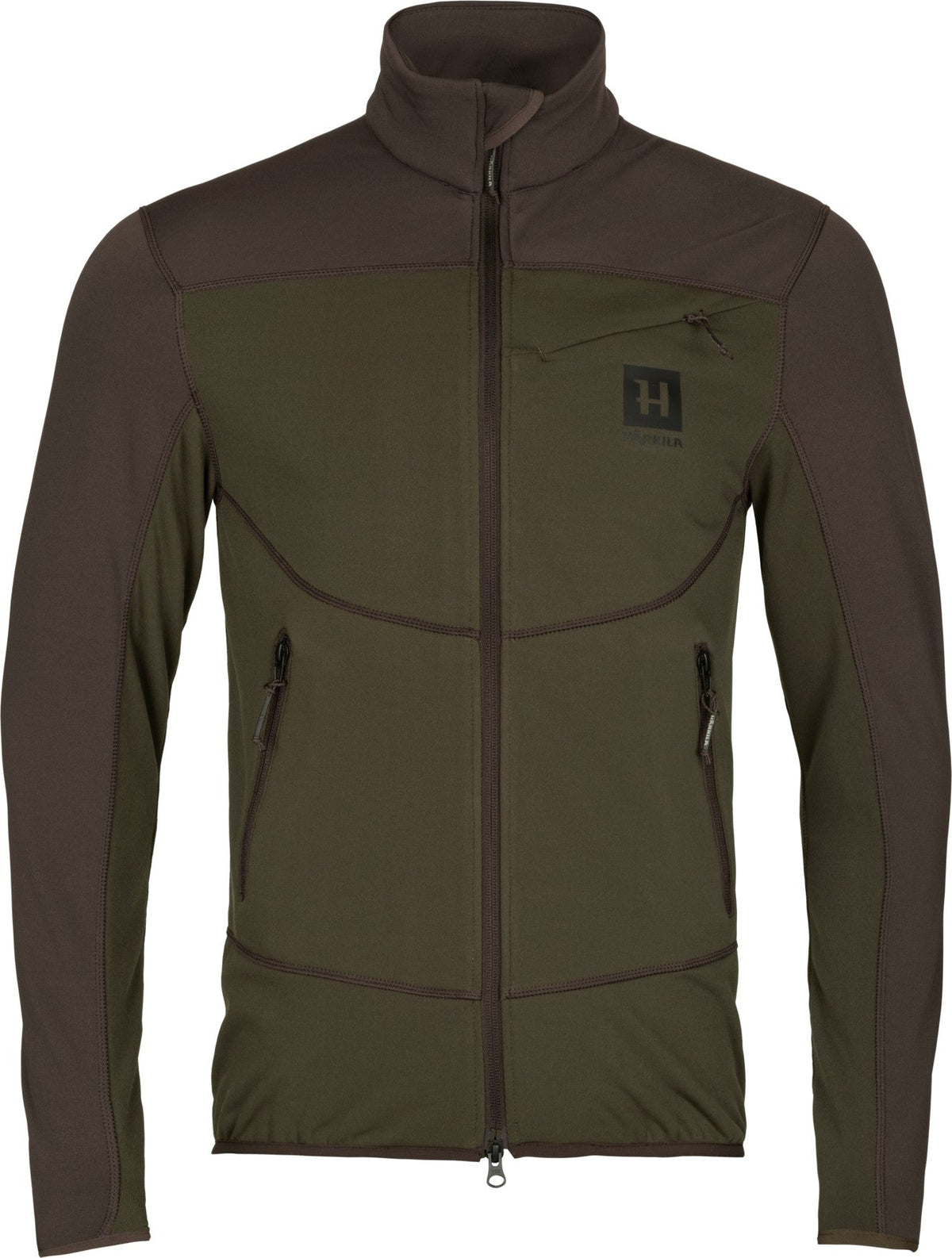 Olaf Fleecejacke - Willow green/Shadow grey - Härkila