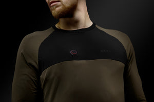 Heat L/S T-Shirt Willow green/Schwarz - Härkila