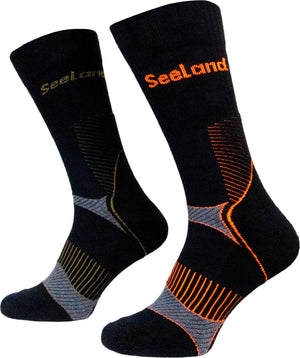 Field Coolmax-Socken - 2er-Pack Schwarz/Dunkelgrau - Seeland