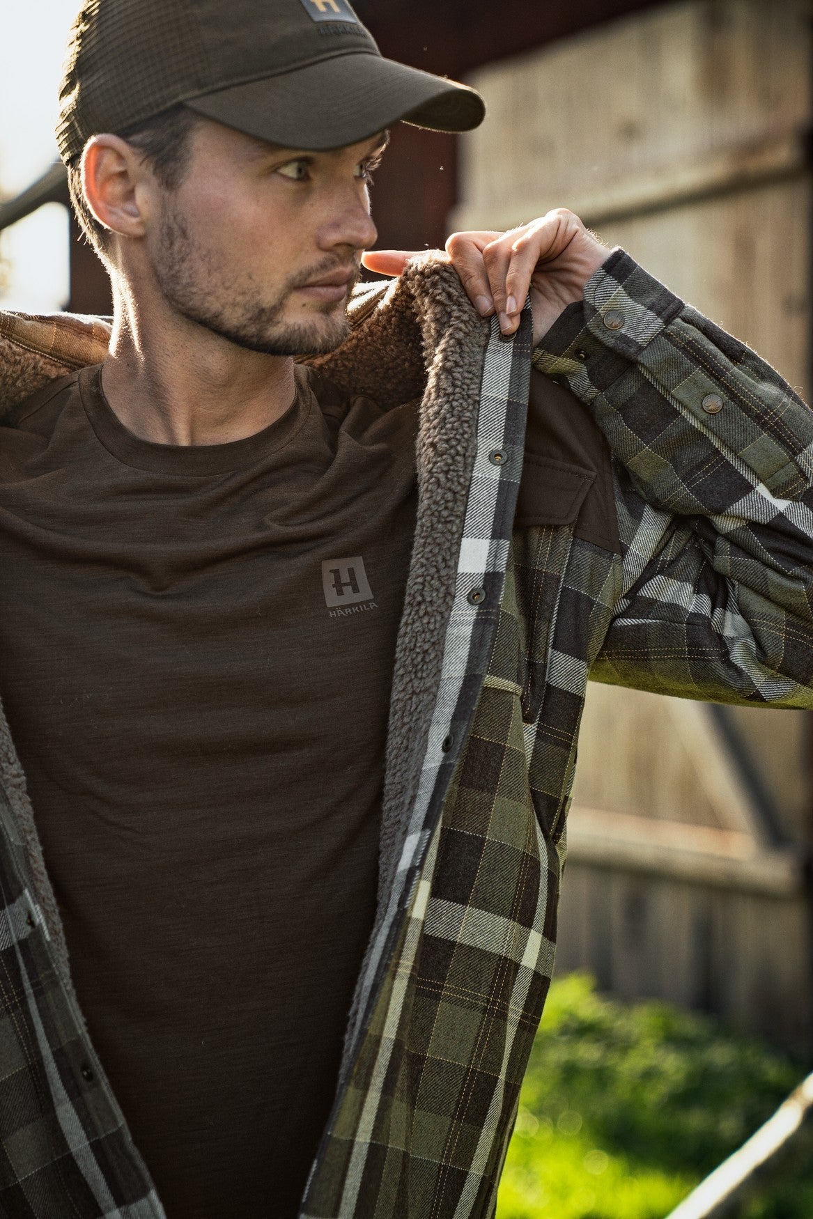 Base All Season Kurzarm-T-Shirt Shadow brown - Härkila