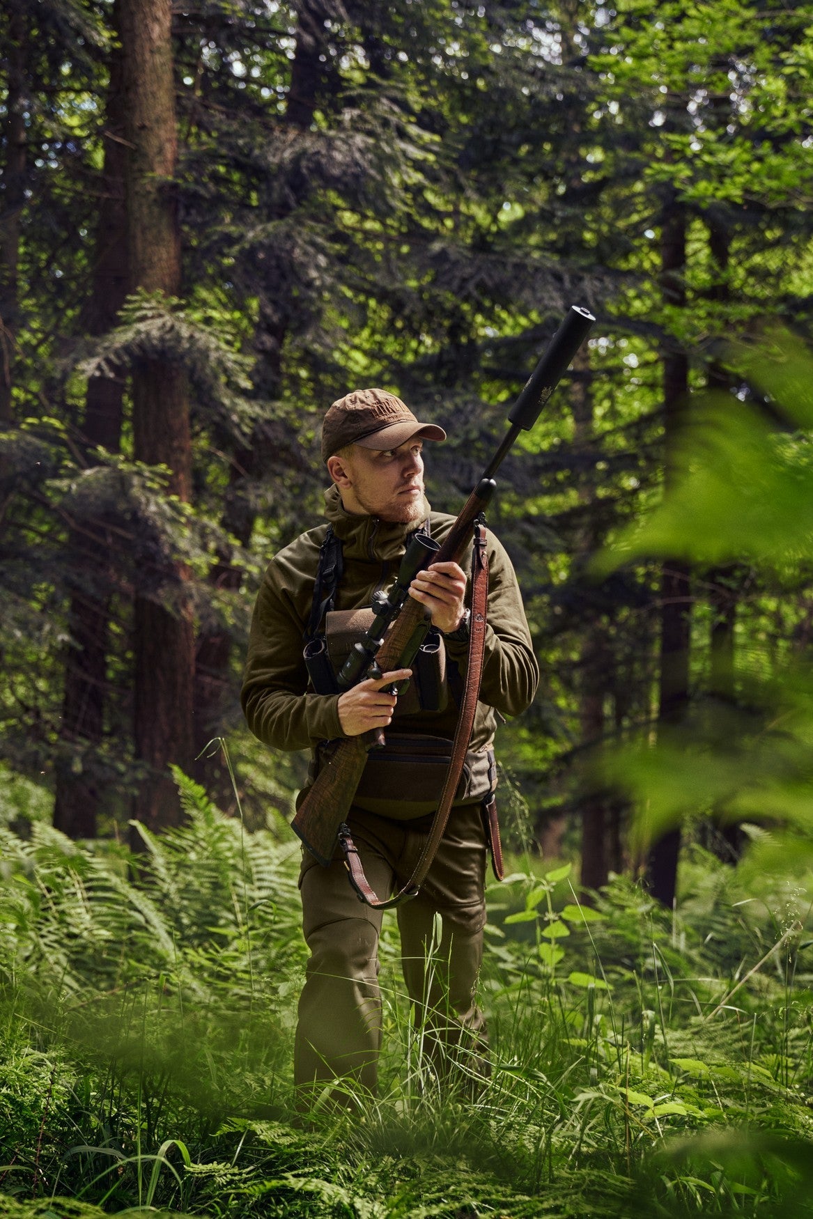 Deer Stalker - Fleece-Hoodie Willow green/Shadow brown - Härkila