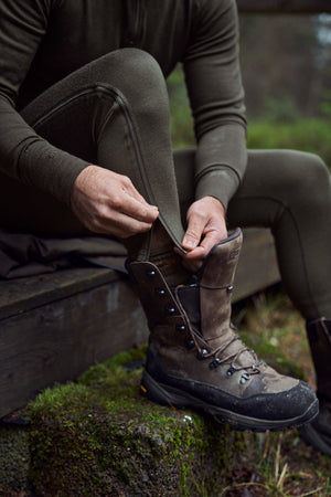 Base All Season mit Seitenreißverschluss Lange Unterhose Shadow Brown - Härkila