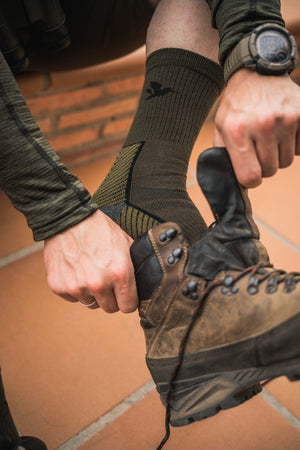 Field Merino-Socken - 2Pack Pine Green/Military Olive - Seeland