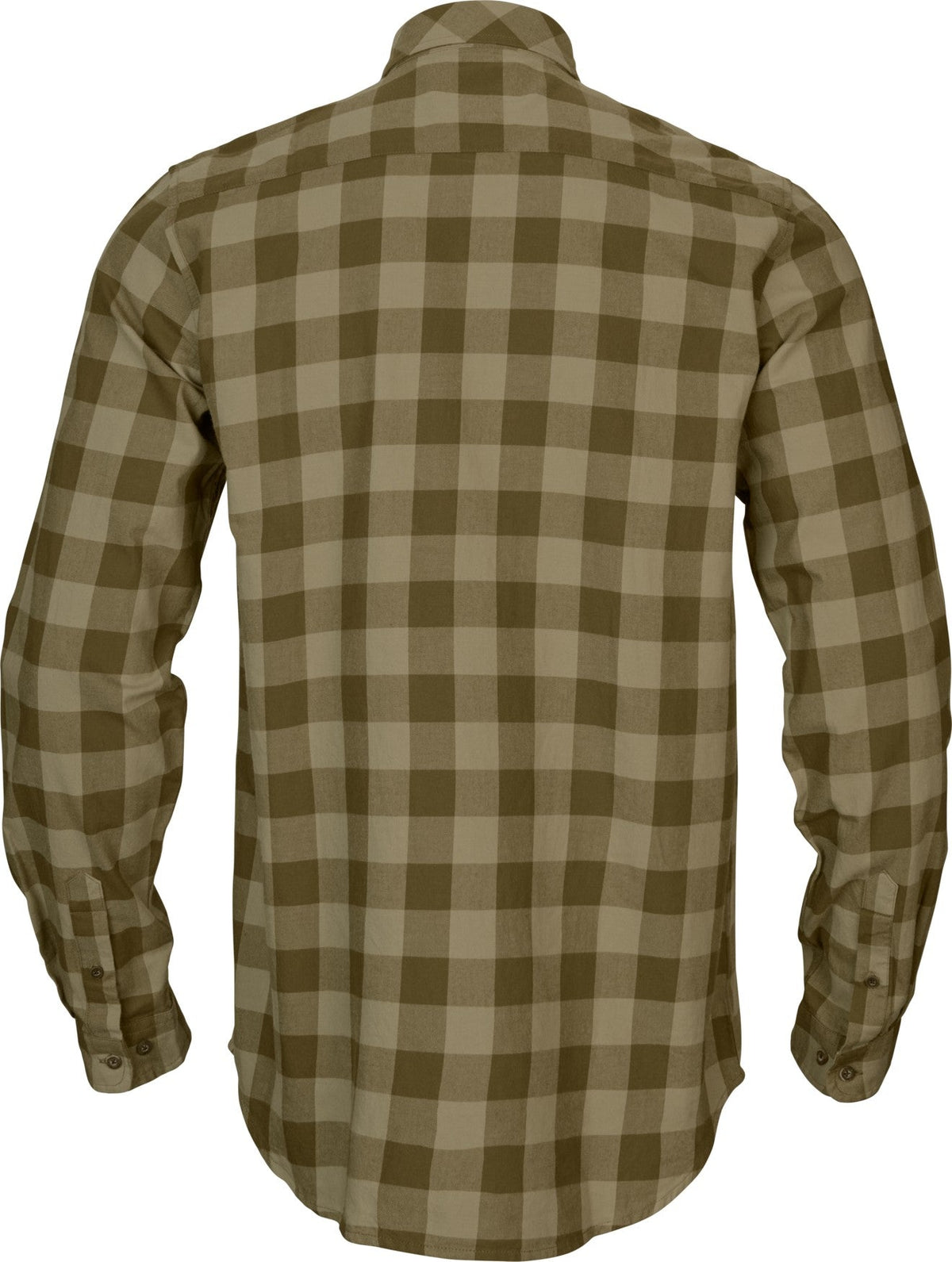 Skandinavisches Langarm-Hemd Dark olive check - Härkila