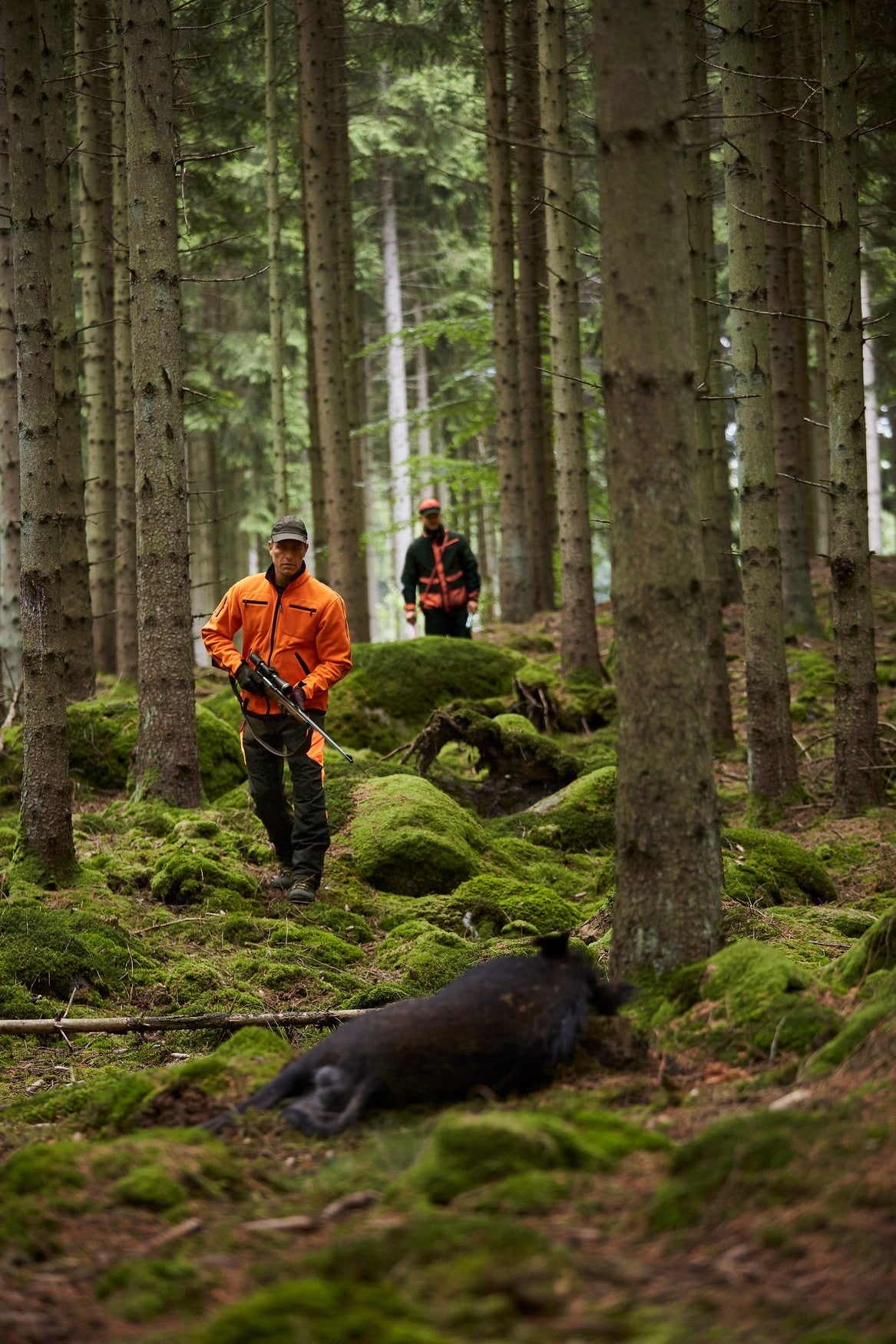 Kamko Fleecejacke - Hunting green/Orange blaze - Härkila