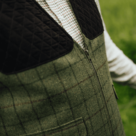 1919 Classic M Jagd Weste Tweed Grün - Swedteam