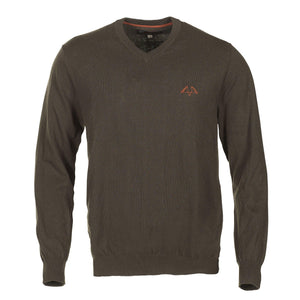 Crest Pullover mit V-Ausschnitt Grün - Swedteam