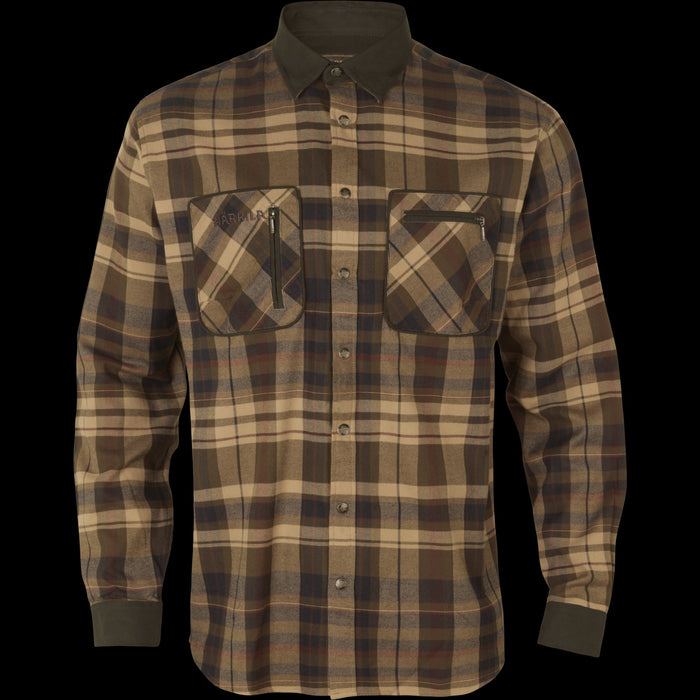 Pajala Hemd - Beige mit Braun - Härkila