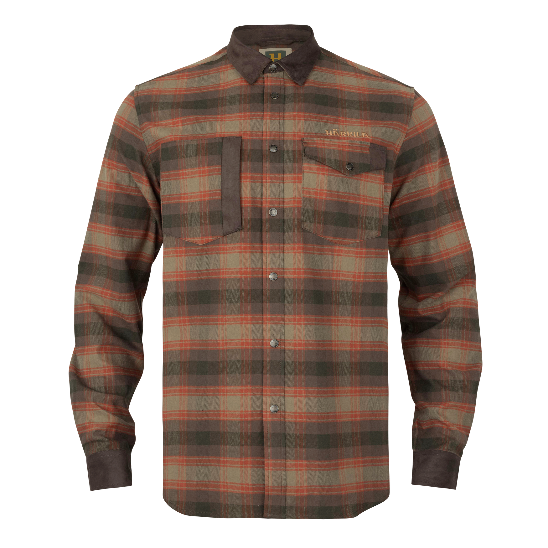 Aivak L/S Hemd - Autumn Orange Check – Härkila