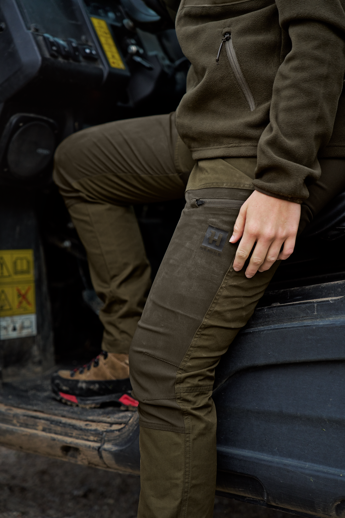 Fjell Damenhose Dark olive/Willow green - Härkila