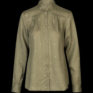 Abigail Langarmshirt Damen Dust green/Flying ducks - Härkila