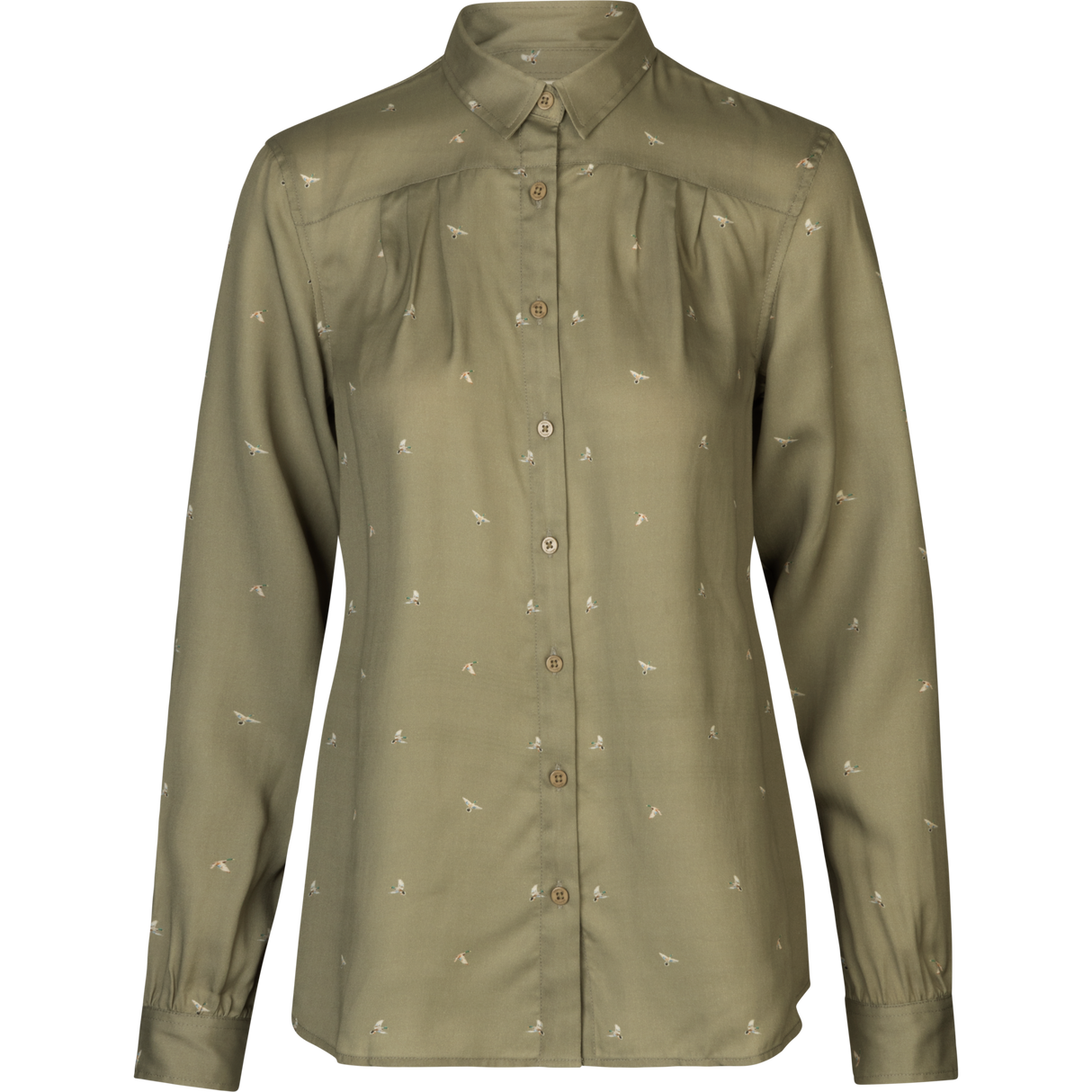 Abigail Langarmshirt Damen Dust green/Flying ducks - Härkila