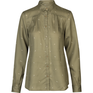 Abigail Langarmshirt Damen Dust green/Flying ducks - Härkila