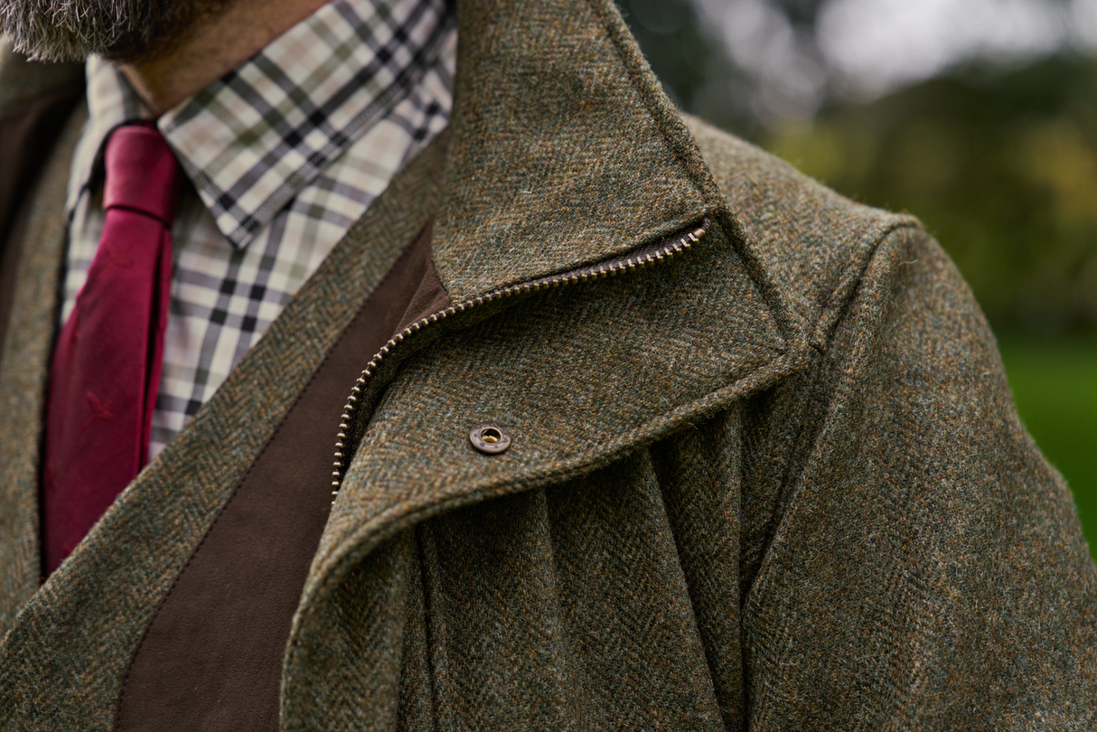 GTX-Jacke Forest green/Fischgrätmuster – Härkila