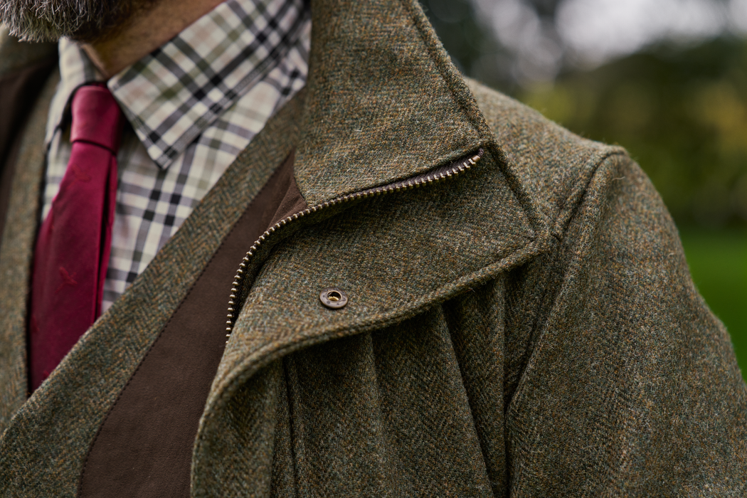 GTX-Jacke Forest green/Fischgrätmuster – Härkila