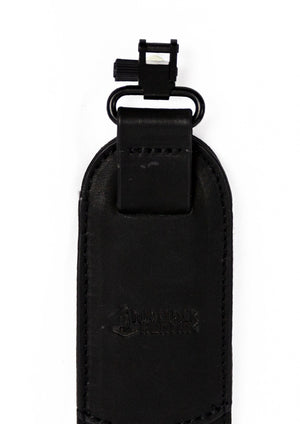Gewehrriemen Leder, Patronenhalter, Rimenbüg, Schwarz