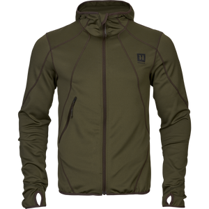Deer Stalker - Fleece-Kapuzenjacke mit durchgehendem Reißverschluss Willow green - Härkila