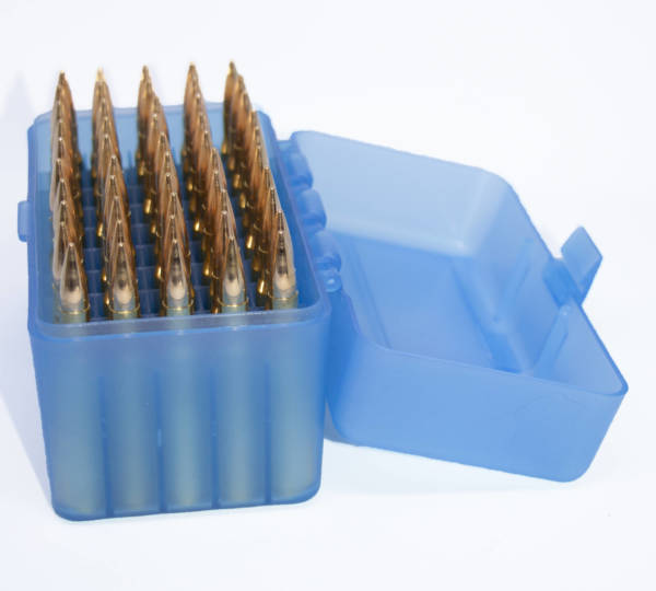 Patronenbox, Stückzahl: à 50. cal 30-06/6,5x55